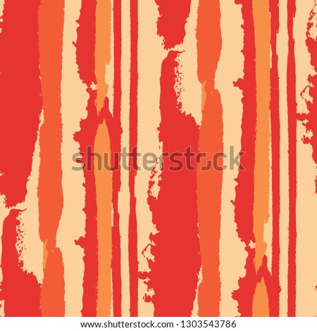 Seamless Background with Stripes Painted Lines. Texture with Vertical Dry Brush Strokes. Scribbled Grunge Pattern for Sportswear, Paper, Cloth. Trendy Vector Background with Stripes