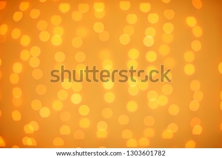 Beautiful gold lights as background. Bokeh effect