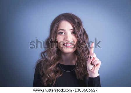 businesswoman hand showing background