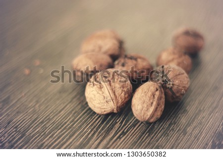 Fresh brown walnuts