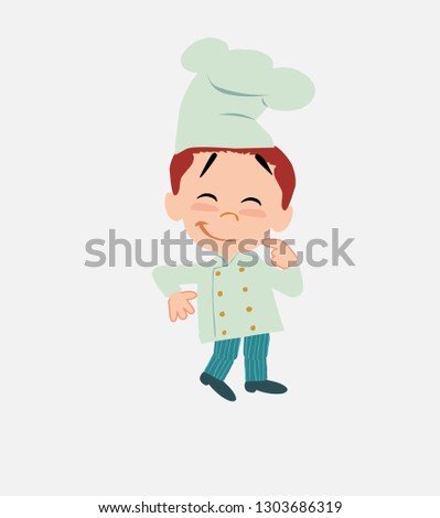 Chef with funny expression.