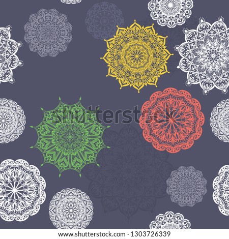 Seamless vector background with lace pattern