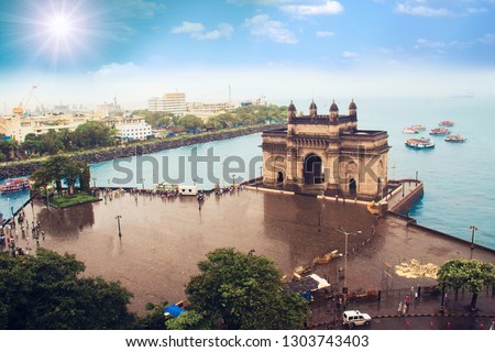 Gateway of India at Mumbai Royalty-Free Stock Photo #1303743403