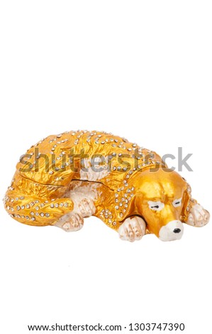 Sleeping dog statuette