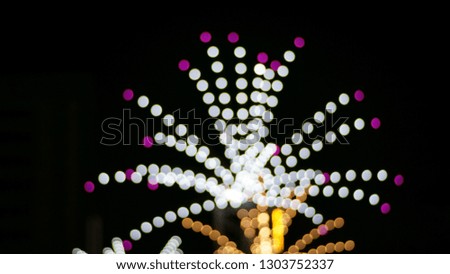 Bokeh lighting in festival blurred background