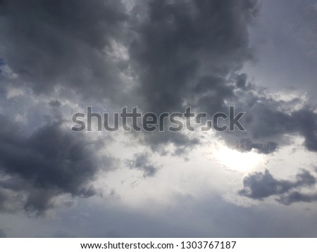 Dramatic dark grim stormy rainy sky Nature photo background