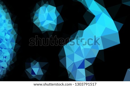 Dark BLUE vector polygon abstract layout. Shining colored illustration in a Brand new style. Template for a cell phone background.