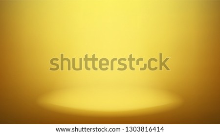 The spotlight shine on golden wallpaper background in large web page screen size ( vector )