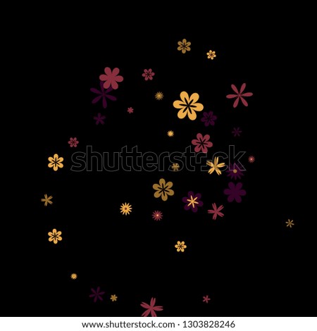 Delicate Floral Pattern with Simple Small Flowers for Greeting Card or Poster. Naive Daisy Flowers in Primitive Style. Vector Background for Spring or Summer Design.

