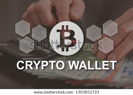 Crypto wallet concept illustrated by a picture on background