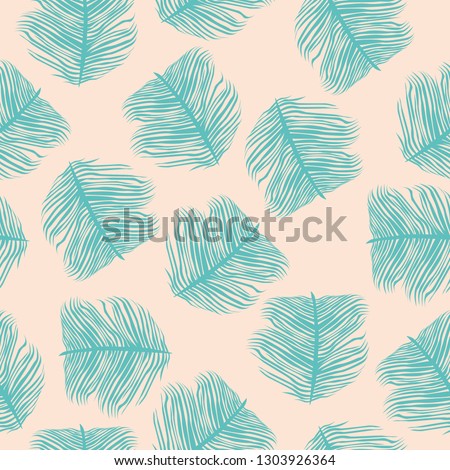 green fern leaves or cockroaches, bugs seamless texture on pink background palm