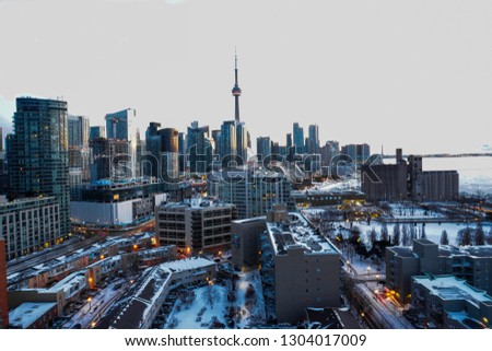 Toronto Winter Morning Cityscape