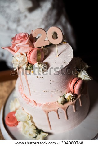 Birthday cake. Floral Wedding or Birthday Cake. 20 years birthday cake. Wedding and birthday cake.