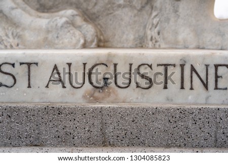 St. Augustine in stone