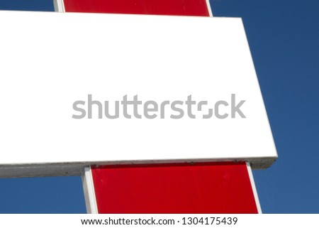large modern street blank banner placard white for advertising