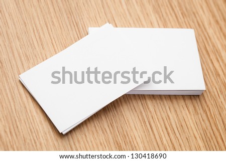 Pile of bkank business cards Royalty-Free Stock Photo #130418690