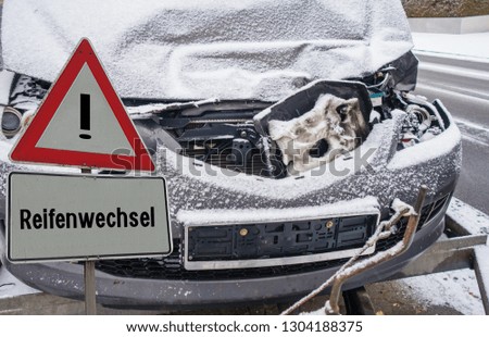 Sign Change of Tires german "Reifenwechsel"