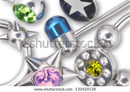 Many jewelry for piercing