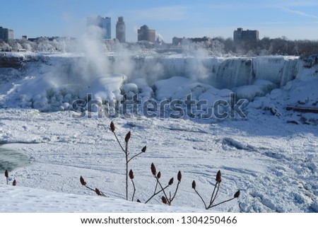 Niagara Falls in the winter from the Canadian side