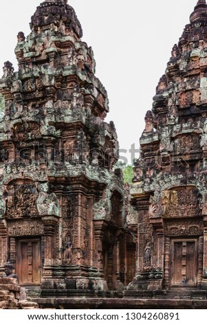 Ancient ruins in Siem Reap Park, Cambodia
