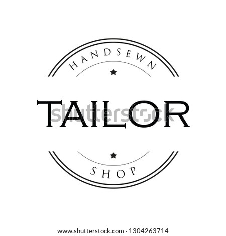 Tailor vintage sign logo vector