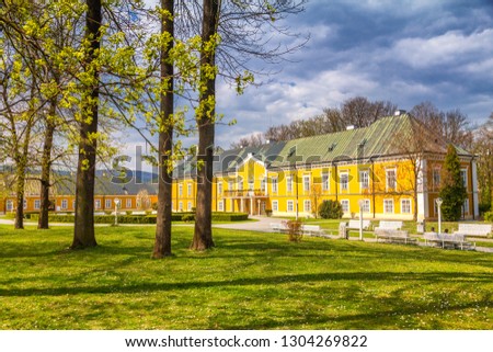 Manor-house in Lednicke Rovne, Slovakia, Europe.