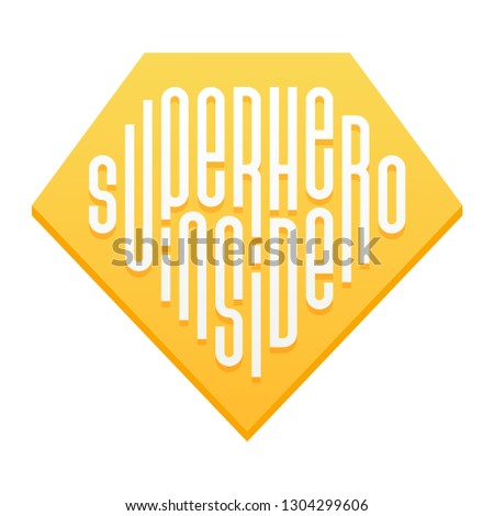 Modern super hero inside lettering, great design for any purposes. Vector graphic.