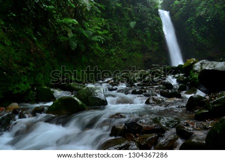 Beauty of Goa Lumut Waterfall, Salak Endah Bogor, Indonesia