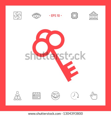 Key symbol icon. Graphic elements for your design