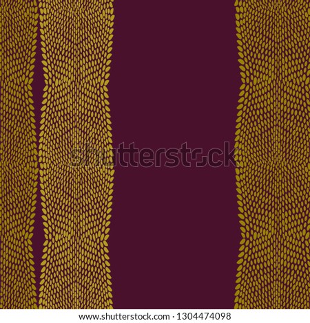 Snake dragon skin scales texture. pattern brown maroon mustard yellow gold  background. simple ornament, Can be used for card banner template. Vector