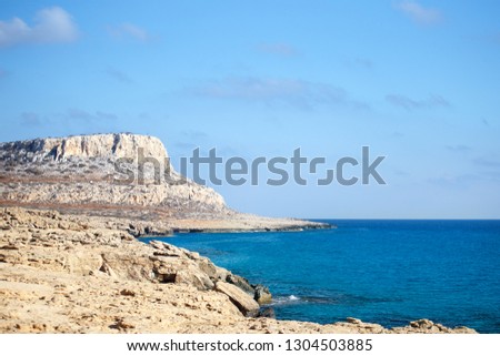 View from Cape Greko Cyprus Travel, holiday concept.