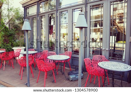 Cafe terrace of good atmosphere