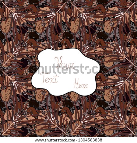 White, brown and black on colors. Vector illustration. Doodles pattern for wrapping paper. Seamless pattern Abstract nice background.