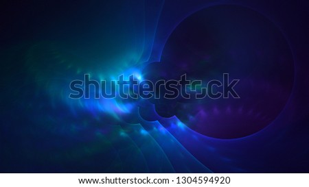
3D rendering abstract blue fractal light background