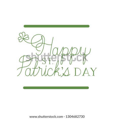 happy st patrick`s day label frame icons