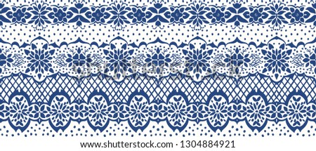 Traditional vector ornament in Scandinavian style. Stylized flowers and plants.  lace strips. Turkish folk print. Spanish pottery. Ethnic background. Mediterranean seamless  wallpaper.