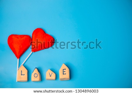 the word LOVE for Valentine's Day