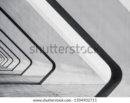 Architecture details Modern Building Concrete Bias columns space perspective Abstract background Royalty-Free Stock Photo #1304902711