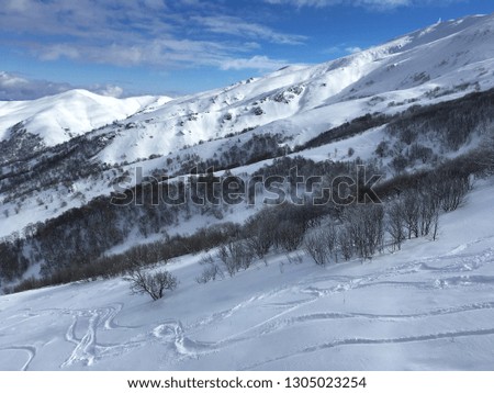 Snow covered hills