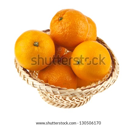oranges on a white background