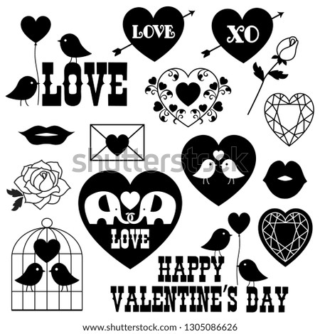 valentines day silhouettes