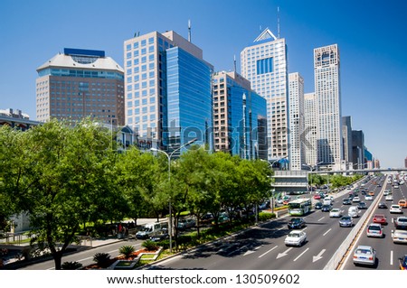 The central business district in Beijing,China