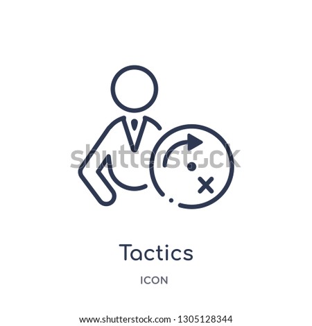 tactics icon from productivity outline collection. Thin line tactics icon isolated on white background.
