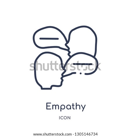 empathy icon from people skills outline collection. Thin line empathy icon isolated on white background.