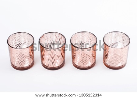 
pink candlestick on white background