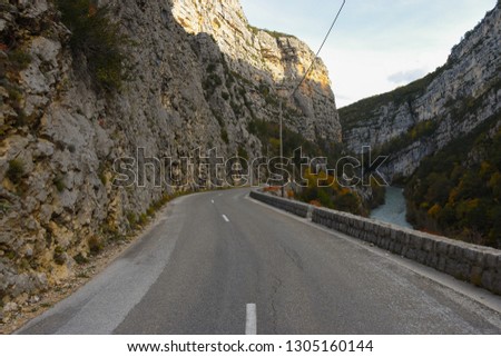 Road down to Les gorges de Verdun in the South of France.