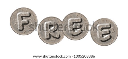 FREE – Coins on white background