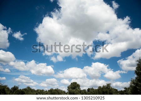 Cloudy blue sky