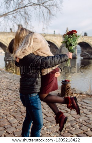 She said yes in Prague Royalty-Free Stock Photo #1305218422