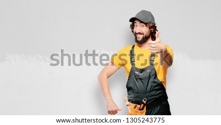young bearded man expressing a concept
